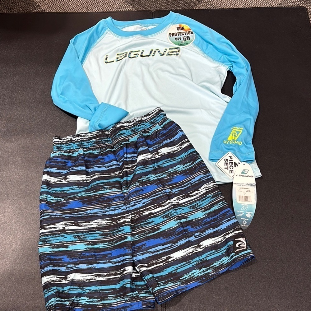 Laguna UPF 50 + Protection,long sleeve top,elastic lined drawstring waist shorts